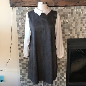 W Closet schoolgirl plaid Collar Mini Dress S